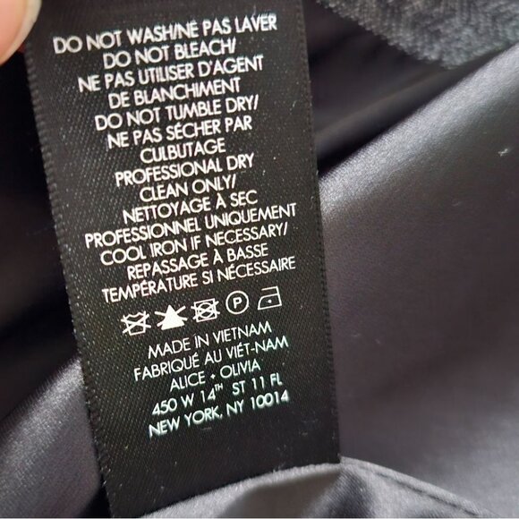 Alice + Olivia - Macey Fitted Notch Collar Tailored Blazer Herringbone Tweed 12 - Picture 8 of 8